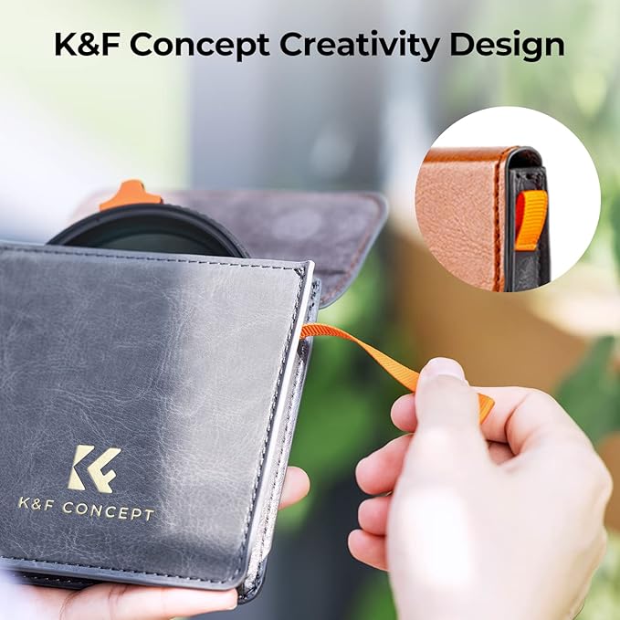 K&F CONCEPT 55mm Black Diffusion Mist 1/4 Effect & Variable ND2-400 (1-9 Stops) Neutral Density Filter 2 in 1, Putter Adjust Multi-Function Camera Lens Filter with 28 Multi-Coated (Nano-X Series)
