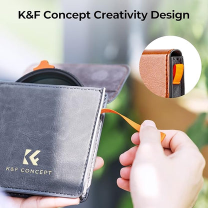 K&F CONCEPT 55mm Black Diffusion Mist 1/4 Effect & Variable ND2-400 (1-9 Stops) Neutral Density Filter 2 in 1, Putter Adjust Multi-Function Camera Lens Filter with 28 Multi-Coated (Nano-X Series)