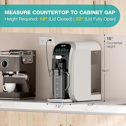 SimPure Y7T-C Countertop Reverse Osmosis Water Filter, NSF/ANSI 58 Certified, 5 Stage RO Water Filtration System, Water Purifier for Home, No Installation, 4: 1 Pure to Drain, CTO Enhanced Taste