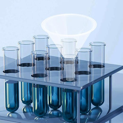 Veemoon 20pcs Short Stem Lab Funnels 60mm for Scientific Liquid Filling, Classroom and Laboratory Use, Chemical Filter Funnel Set