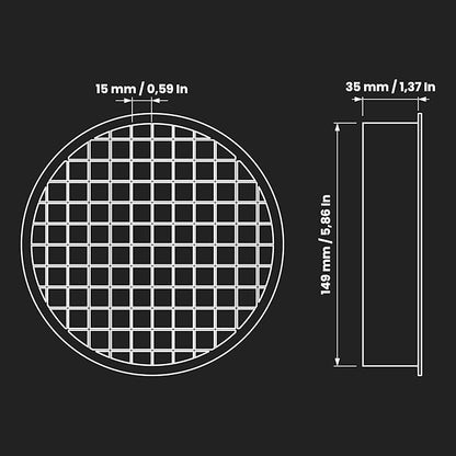 Repa Market Ø6 Inch Duct Cover – Galvanized Steel Round Duct Cap with Mesh Screen – HVAC Exhaust or Intake Vent – Exterior Pipe Air Outlet – Spiral Ventilation Ducting Metal End Plug