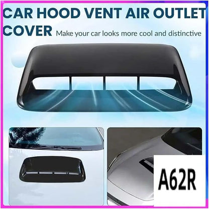 Car Universal Hood Vent Air Outlet Cover Compatible For Infiniti Compatible For Mazda And Tesla Hood Scoop Air Flow Intake Vent Cover