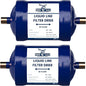 2 Pack Buck Bi-Flow Refrigerant Liquid Line Filter Drier 3/8" ODF Sweat BFK-083S - Compatible with CFC, HCFC, HFC - Ideal for Heat Pump & Straight Cool Air Conditioners (1-5 Tons)