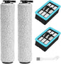 Replacement Roller Brush and Filter Kit for CrossWave 3831 HF2, 3845, 3847, 3848 Floor Scrubber – Wet/Dry Cleaning Accessory, Piece Set