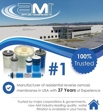 APPLIED MEMBRANES INC. AMI Reverse Osmosis Filter Replacement | Pre Filter Set | for 5 Stage Water Filtration Systems (Pre-Filters Only Set)…