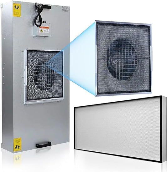 HEPA H14-Filter Laminar Flow Hood Updated FanFilter Unit（Include HEPA Filter）100/ISO Class 5 Cleanroom/Laboratory/Cleanroom/Mushroom Room, Laminar Air Flow Hood(46.2"x22.6"110V)