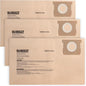 DEWALT DXVA19-4104 Dust Filter Bags, High Efficiency Replacement Bags for DEWALT Wet Dry Vac 5-8 Gallon, Wet Dry Vac Accessories, Dust Collection Bag Vacuum Bag (3-Pack)