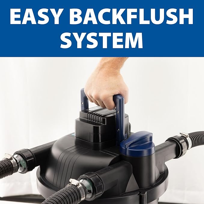 The Pond Guy AllClear Ecosystem Kit – Complete DIY Fishpond with Liner, Pump, UV Filter & Waterfall (1,000-2,000 Gallons) 11' x 11'