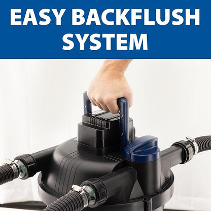 The Pond Guy AllClear Ecosystem Kit – Complete DIY Fishpond with Liner, Pump, UV Filter & Waterfall (1,000-2,000 Gallons) 11' x 11'