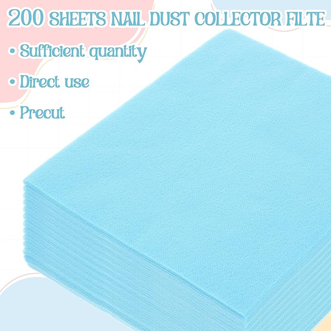 900 Sheets Nail Dust Collector Filter Paper, Disposable Dust Collector Sheet for Nails Tech Filter Sheet for Nail Vacuum Cleaner Supplies Nails Salon Accessories
