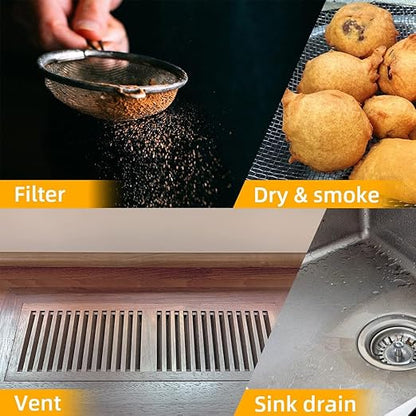 Stainless Steel Wire Mesh Screen 4Pcs Anti-Rusted Air Vent Mesh 8.4"X12"(210 x 300mm) for DIY Projects, Vent, Cage, Garden, Window, Filter