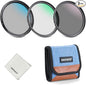 NEEWER 77mm UV/CPL/ND Lens Filter Kit, UV Protection + Circular Polarizing + Neutral Density (ND8) Camera Lens Filter Set with Multicoated Optical Glass, Slim Frame & Upgraded Foldable Storage Case