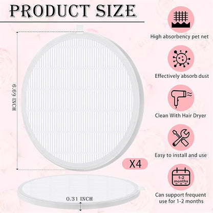 Juexica 4 Pcs Nail Dust Collector Filter Replacement Filter Reusable Dust Collector Filter No Spillin for Nail Machine Manicure Tools Salon Home Use