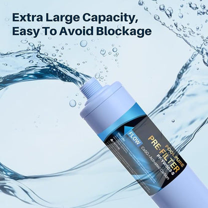 POOLPURE Garden Hose Water Filter for Filling Hot Tub, Pool, Spa, Reduces Chlorine, Heavy Metals, Odor, Pre Filter Ideal for Organic Gardening, Farming, Fits Any Standard 3/4" Garden Hose Thread
