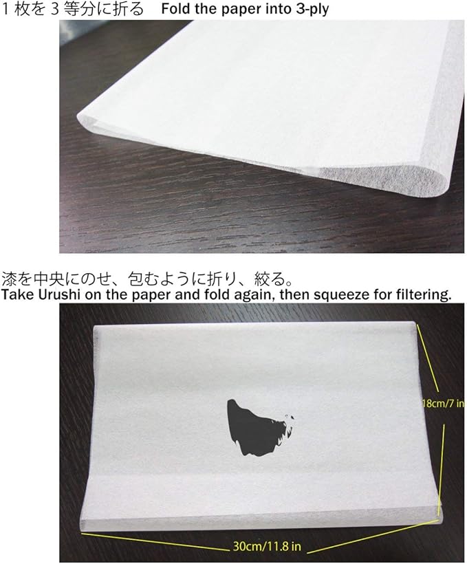 Yoshino Japanese Filter Paper for Urushi Lacquer from Japan 100-sheets