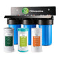 iSpring WGB31B-KSNC Whole House Water Filter System, SGS-Tested to Remove up to 94.4% of Chloramine, 3-Stage Filtration Reduces Heavy Metals, Lead, Chlorine, Sediment, VOC, 10” x 4.5” Filters