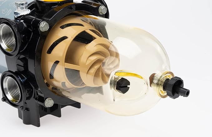 Racor 900FV10 Turbine Fuel Filter/Water Separator | 90 GPH | 10 Micron | Integrated Shut-Off Valve | Replaces Obsolete 900FH & 900FG Series | Fits Marine & Industrial Diesel
