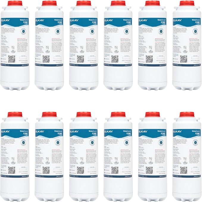 Elkay Genuine WaterSentry 51300C Lead + Microplastics NSF/ANSI Certified Filter (12-Pack)(Bottle Fillers)
