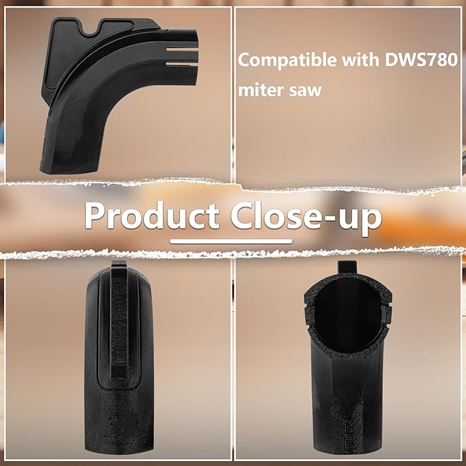 Compatible with Dewalt DWS780 Miter Saw Accessories,for Miter Saw Dust Collector, Fits Standard 5-Gallon Bucket, No Vacuum Needed,Pure Gravity-Based Dust Collection