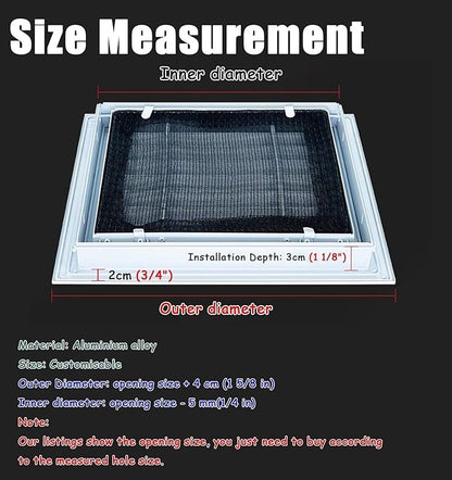 Louvered Vent/Access Panel, Decorative Removable Grille Filters Covers with Mesh Cover, Wall and Ceiling Inspection Service Door Loft Hatch(45x45cm/17.7x17.7in)
