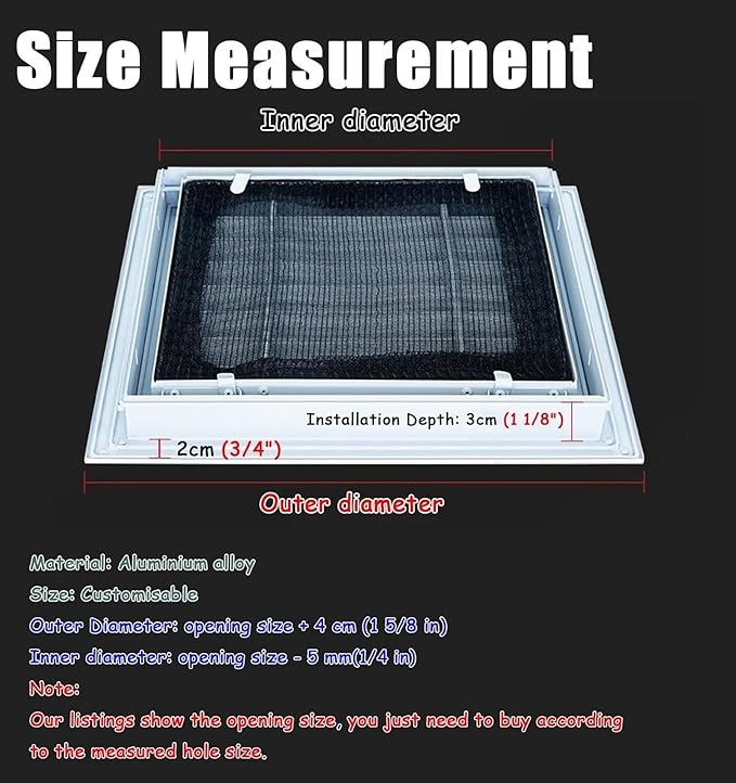 Louvered Vent/Access Panel, Decorative Removable Grille Filters Covers with Mesh Cover, Wall and Ceiling Inspection Service Door Loft Hatch(20x30cm/7.8x11.8in)