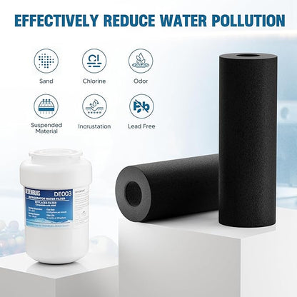 Water Filter Replacement Compatible with GE MWF, SmartWater MWFP, MWFA, GWF, HDX FMG-1, WFC1201, RWF1060, 197D6321P006, Kenmore 9991, Pack of 4, By DESENRUIS