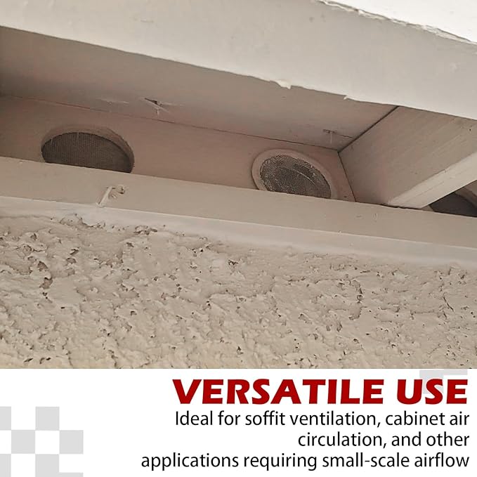 2-Inch Round Open Screen Vent, Mill Finish, 12 Pack