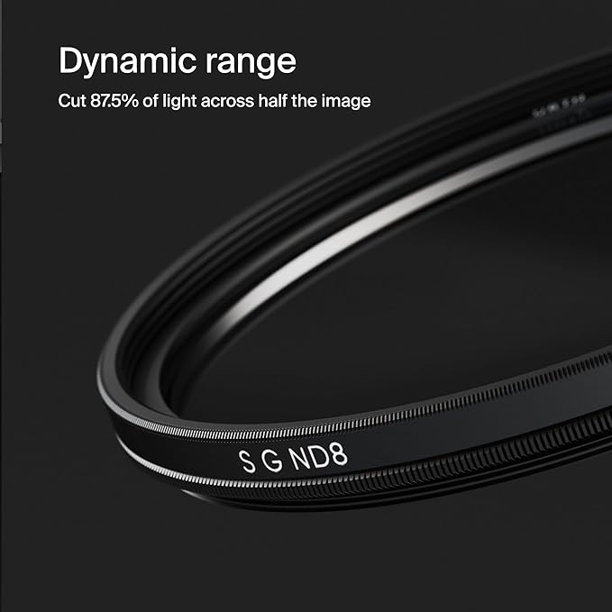 Urth 86mm Soft Graduated ND8 Lens Filter (Plus+) — 3-Stop, Ultra-Slim 20-Layer Nano-Coated Soft Grad Neutral Density Camera Lens Exposure Balance Filter