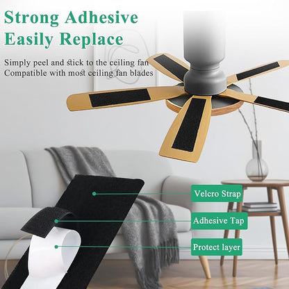 40 Pcs Ceiling Fan Filters for Blades, Fan Air Purifier Pads with Activated Coconut Shell Carbon, Universal Easy Stick Ceiling Fans Filter Fit for Common Household Office Contaminants