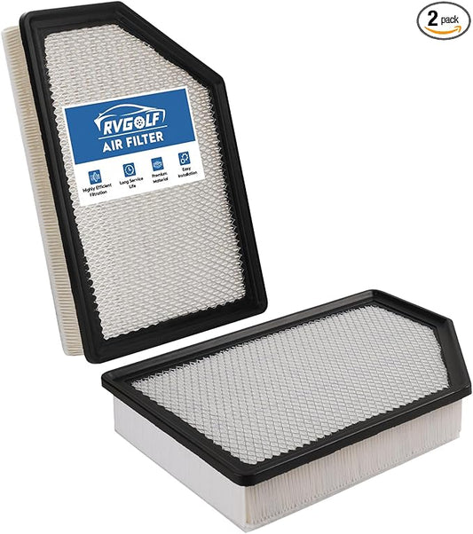 2PCS Engine Air Filter Fit for 2020-2025 2026 Chevrolet Silverado 2500HD/3500HD＆GMC Sierra 2500 HD/3500 HD 6.6L Duramax (Diesel Engine ONLY) Air Filter Replacement Engine Filter #84554703