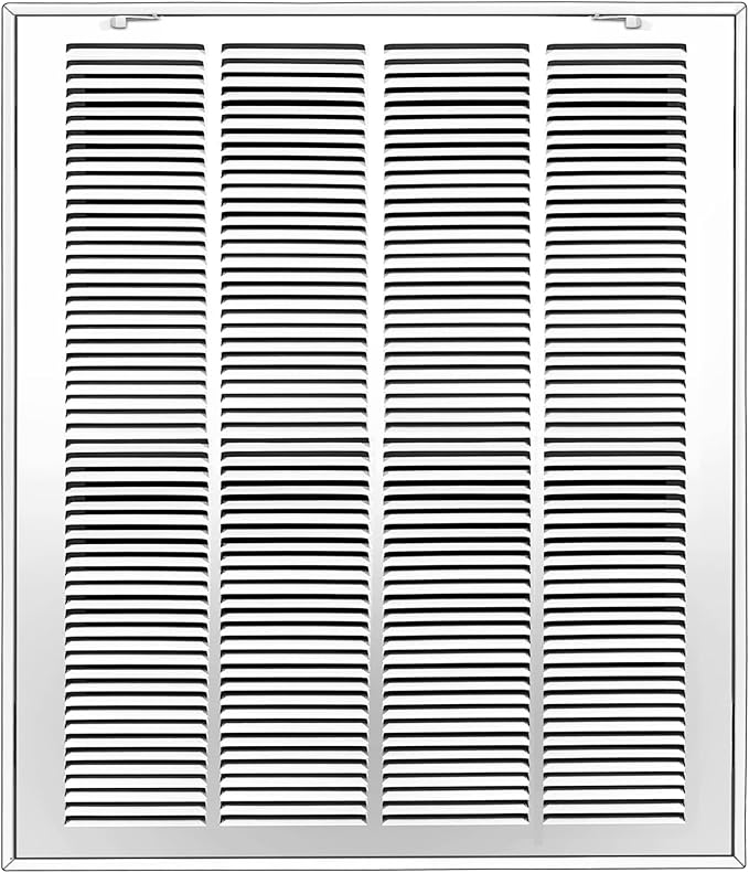Fancat Return Air Filter Grille for 20x25 Ducts, Steel Air Vent Cover with Removable Door for 1" Filters | Fits Sidewall & Ceiling | Outer Size: 22 5/8" W x 27 5/8" H