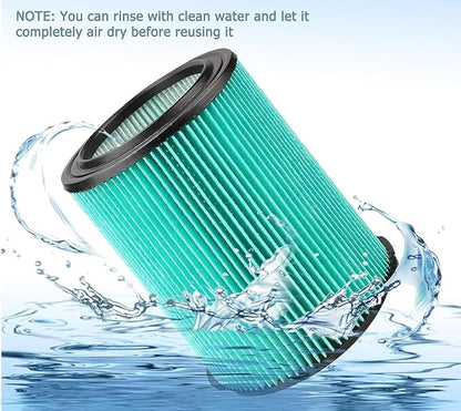 2 Pack VF6000 5-Layer Pleated Replacement Vacuum Filter Compatible for Rigid Shop Vac 5-20 Gallon Wet/Dry Vacuums,Fit for Husky 6-9 Gallon Vacs