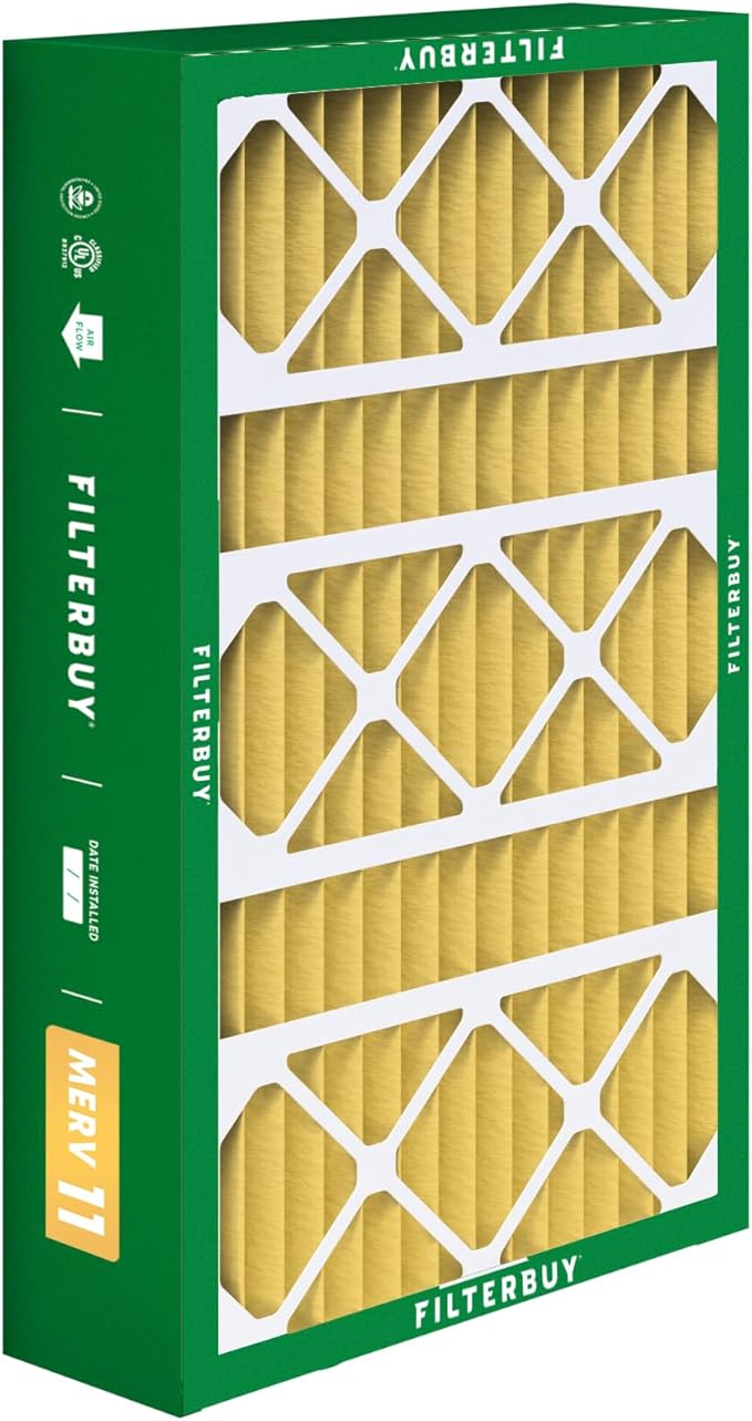 Filterbuy 17x26x4 Air Filter MERV 11 Superior Pet & Allergy Defense (2-Pack), Electrostatic Pleated HVAC AC Furnace Filters Replacement for Lennox (Actual Size: 16.56 x 25.94 x 4.13)