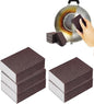 Nano Carborundum Sponge,Emery Sponge Kitchen Pot Brush with Handle,Scouring Pad Pot Scrubber,Pot Cleaner for Bottom of Pans,Wet Dry Sanding Sponges (Brown 02 * 5pcs)