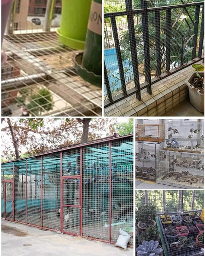 Stainless Steel Woven Wire Mesh 304 Stainless Steel Mesh Sheet, Heat-Resistant Woven Wire Rodent Mesh Garden Insect Screen Airbrick Filter Net with 2 Mm Mesh Hole Never Rust
