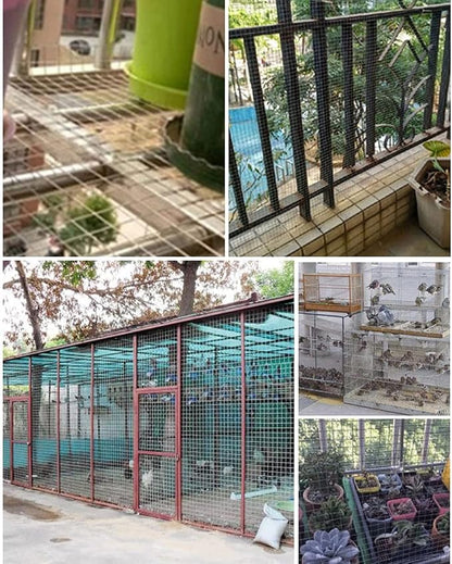 Stainless Steel Woven Wire Mesh 304 Stainless Steel Mesh Sheet, Heat-Resistant Woven Wire Rodent Mesh Garden Insect Screen Airbrick Filter Net with 2 Mm Mesh Hole Never Rust