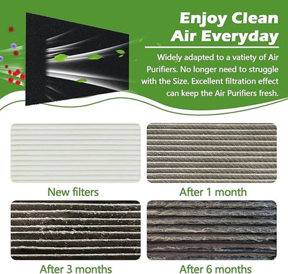 Cut to Fit Activated Carbon Air F ilter Sheet 16"x 48"x 1/4",Universal Charcoal Replacement F ilter Pad for Air Purifier,Furnace,AC,Range Hood,3D Printer
