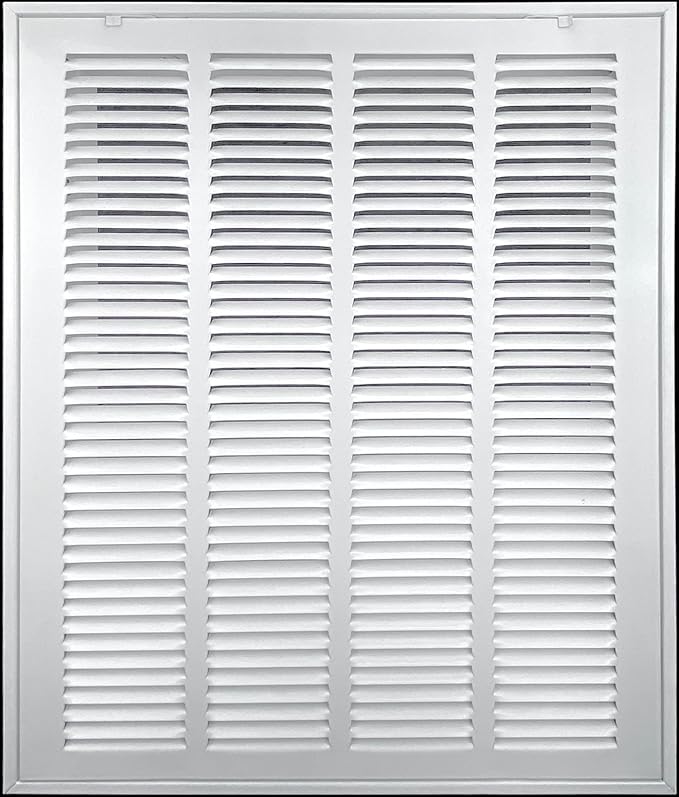 HVAC Premium 20 x 32 Duct Opening Steel Return Air Filter Grille, for 1-inch Filter, Removable Door, Flat Stamped HVAC Vent Cover Grille, Outer Dimensions 22.5 x 34.5
