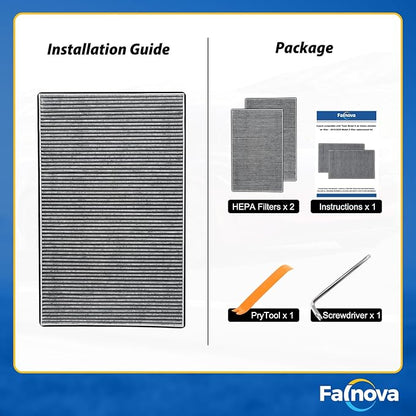 Compatible with Tesla Model X 2015-2020 Cabin Air Filter Intake HEAP Filter Kit - Includes Tools & Installation Guide