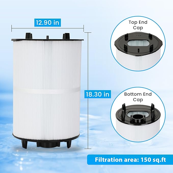 27002-0150S Pool Fliter, Replacement for sta-rite 27002-0150S Filter Module, Compatible with sta-rite PLM150 and System 2 Modular Media, with 24800-0121 Air Bleed Assembly, 150 sq.ft Filtration Area