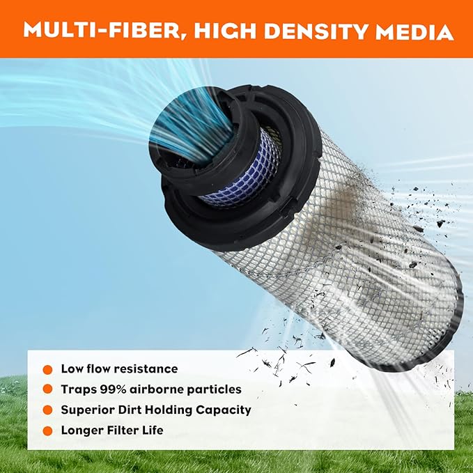 Hipa P821575 P822858 Outer Inner Air Filter for Donaldson FPG05 New Holland TC30 TC33D T1520 TC29D Kubota L3130 L4600 L3940 L3940 L3300