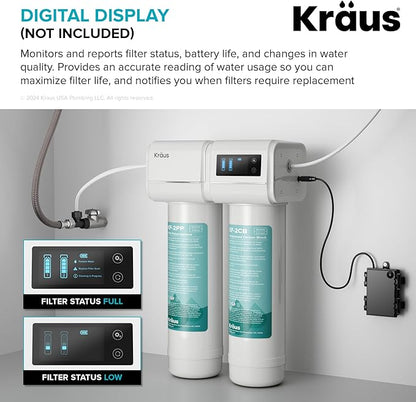 KRAUS Replacement Filter Cartridges for Purita 2-Stage Under Sink Water Filtration System with Carbon Block and Polypropylene Filters (Set of 2), FC-101