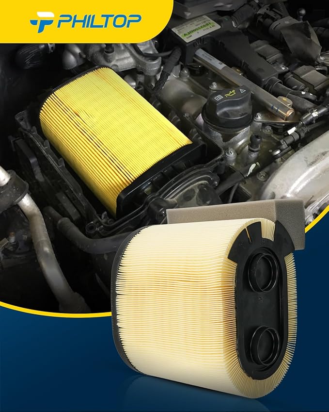 PHILTOP Engine Air Filter, Fit For Ford F250 F350 F450 F550 Super Duty 2017-2019 6.7L V8 Powerstroke Diesel, Replaces FA1927, HC3Z9601A, HC349601AF, PA8219, CA12182
