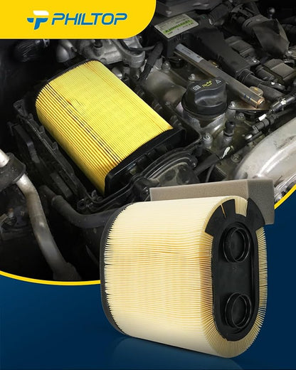 PHILTOP Engine Air Filter, Fit For Ford F250 F350 F450 F550 Super Duty 2017-2019 6.7L V8 Powerstroke Diesel, Replaces FA1927, HC3Z9601A, HC349601AF, PA8219, CA12182