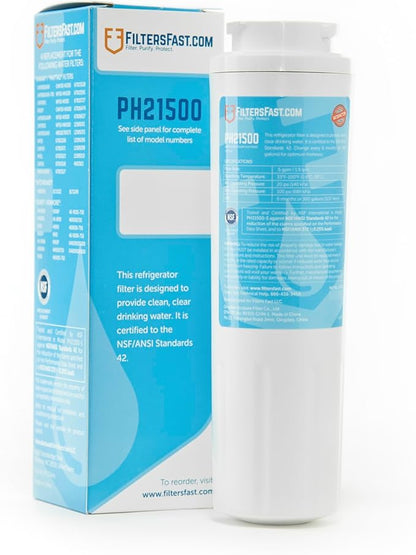 Filters Fast PH21500 Compatible Replacement for Everydrop EDR4RXD1 Filter 4, Carbon Refrigerator Cartridge for Fridge Water Dispenser