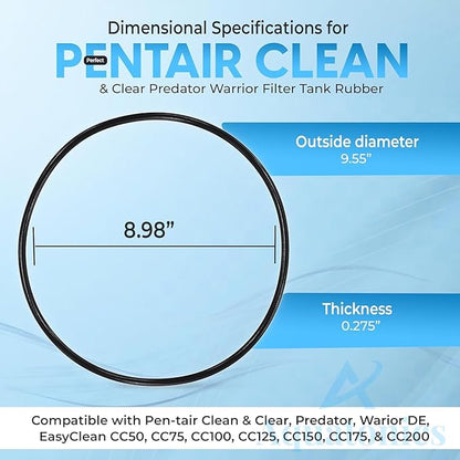 87300400Z Pool Filter O Ring Replacement Compatible with Pentair Clean and Clear, Warrior Aboveground, Predator, EasyClean - O-343 Replacement - Tank Body O Rings Rubber