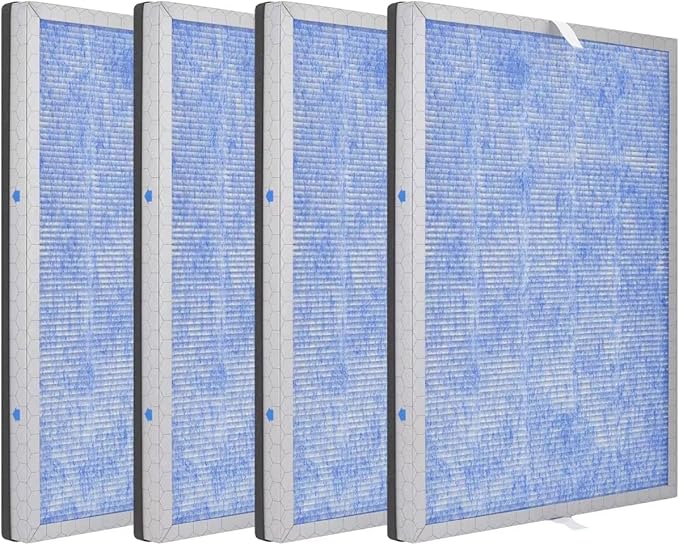 Hichoryer【Upgraded】MSA3 Air Purifier Replacement Filter,Compatible with Membrane Solutions Air Purifier MSA3 & MSA3S, 3-in-1 H13 True HEPA Filter with Odaller Pure Technology, 4 Pack