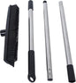 Multifunctional Broom, Telescopic Carpet Rake Rubber Pp 12.6in Brush Easy Wash Floor Carpet Broom for Pet Hair Dust Removal Tile Window Cleaner (Black)