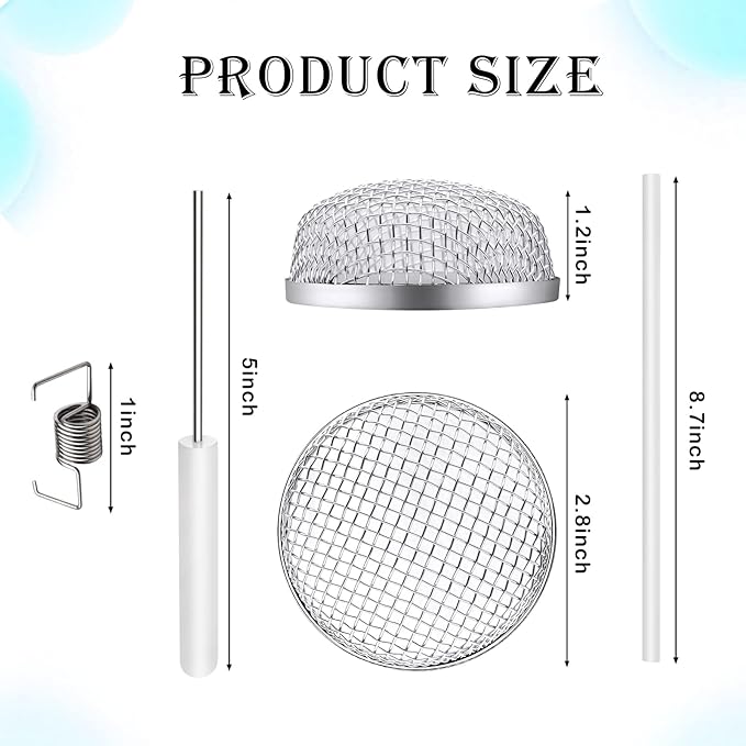 SVNR Stainless Steel Mesh Bug Screen for RV/Campers/Trailers - Furnace Vent Cover Screens - Included Installation Tool (2 Pack)