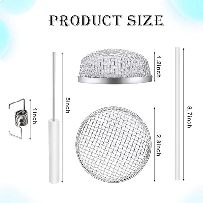 SVNR Stainless Steel Mesh Bug Screen for RV/Campers/Trailers - Furnace Vent Cover Screens - Included Installation Tool (2 Pack)